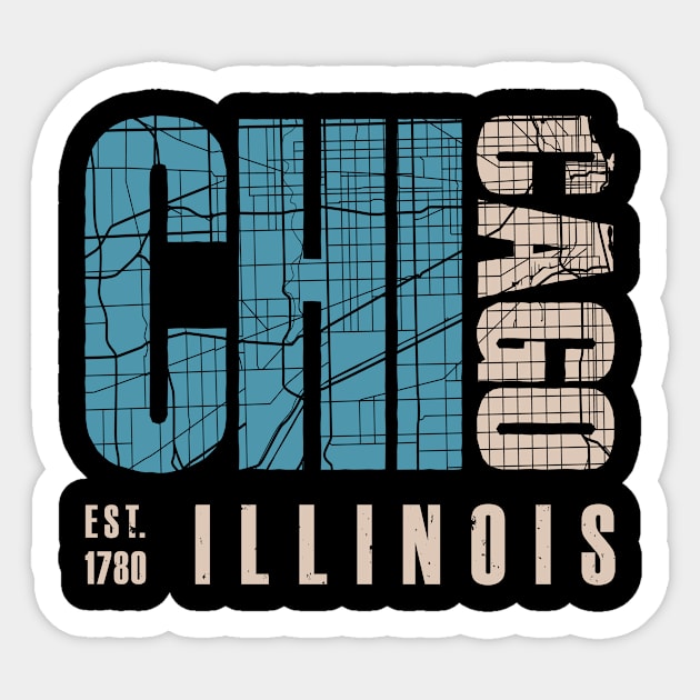 Chicago Sticker by myTshirT